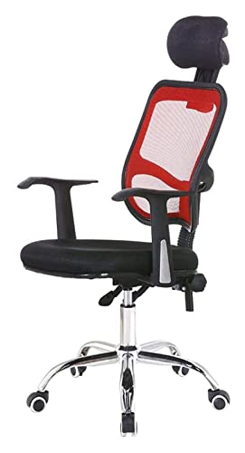 LiChA Bürostuhl Hebedrehstuhl Büroschreibtischstuhl Netzrückenlehne Ergonomischer Computerstuhl Freizeitstuhl Kissenstuhl Spielstuhl Stuhl (Farbe: Rot) erforderlich von LiChA