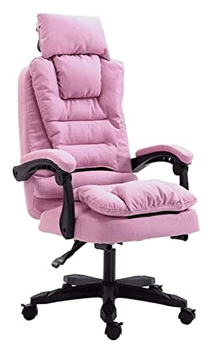 LiChA Bürostuhl Hebedrehstuhl Computerstuhl Dick gepolsterte Sitzlehne Bürostuhl 155 ° Liege Ergonomischer Gaming-Stuhl Stuhl (Farbe: Rosa) erforderlich von LiChA
