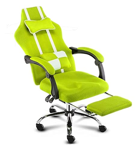 LiChA Bürostuhl Schreibtisch und Stuhl Computerstuhl Ergonomischer Liegebürostuhl Fußlift ​​Drehstuhl Sessel Taillenstütze Spielstuhl Stuhl (Farbe: Grün) erforderlich von LiChA