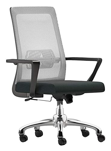 LiChA Bürostuhl Stuhl mit hoher Rückenlehne, Netz-Bürostuhl, höhenverstellbar, ergonomischer Computertisch und Stuhl mit Lordosenstütze, Spielstuhl, Stuhl (Farbe: Grau) von LiChA