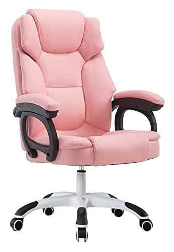 LiChA Bürostuhl Tischstuhl Computerstuhl Geneigter Massage-Liegestuhl Computerstuhl Ergonomischer Spielstuhl Sitzstuhl mit hoher Rückenlehne und Kissen (Farbe: Rosa) erforderlich von LiChA