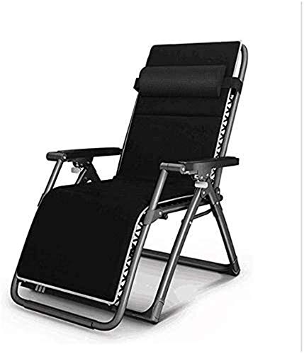 LiChA Klappbarer Liegestuhl, Nickerchen-Lazy-Stuhl für den Innenbereich mit Massage-Armlehne, Gartenstühle, klappbarer Liegestuhl ohne Schwerkraft, 0°-166°-Einstellung, Sonnenliege erforderlich von LiChA