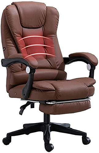 LiChA Sonnenliegen, Executive-Liegestuhl mit 72 cm hoher Rückenlehne, großem Sitz und Kippfunktion, Schreibtischstuhl mit PU-Lederpolsterung, verlängerter Beinstütze und Liegestützlager erforderlich von LiChA