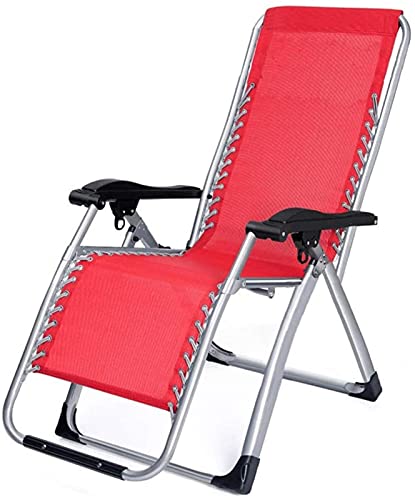 Liegestuhl, klappbar, Liegestuhl, Zero-Gravity-Stuhl, verstellbar, klappbare Rasen-Loungestühle aus Stahlgeflecht, Outdoor-Camp, Liegestühle, Mehrfarbig, optionale Sonnenliege, Gartenstühle von LiChA