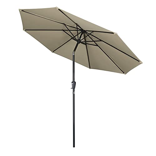 LiJJi 10ft Umbrella Dark Gray Outdoor Patio Garden Sun Shade, Patio Umbrella Patio Umbrella von LiJJi