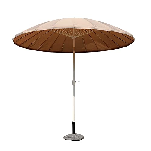 LiJJi 270cm Garden Parasol Umbrella Outdoor S 24 Ribs with Crank Handle and Tilt Mechanism for Beach Pool PatioKha von LiJJi