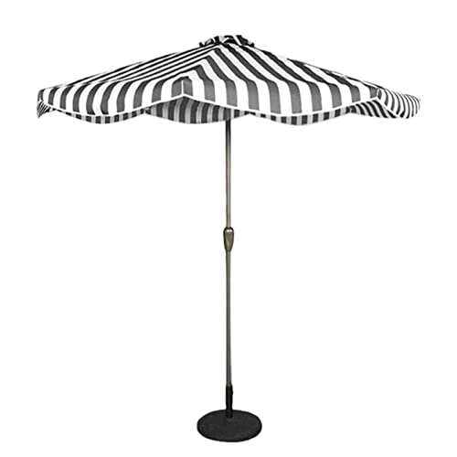 LiJJi Outdoor Garden Parasols 9Ft/2.7M Outdoor Patio Striped Umbrella, for Garden, Deck,Backyard and Pool, Sunscreen Uv50+,5 Colors von LiJJi