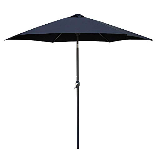 LiJJi Outdoor Parasol Garden Patio Umbrella | 2.7m| Crank/Tiltable/Round/UV Protection for Beach/Gazebo/Balcony/Terrace/Coffe von LiJJi