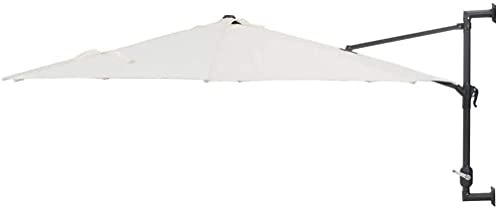 LiJJi Patio Umbrellas Wall-Mounted Parasols Outdoor Wall-Mounted Sun Protection and UV Protection Parasol Garden Lawn Parasol Awnings with Metal Poles von LiJJi