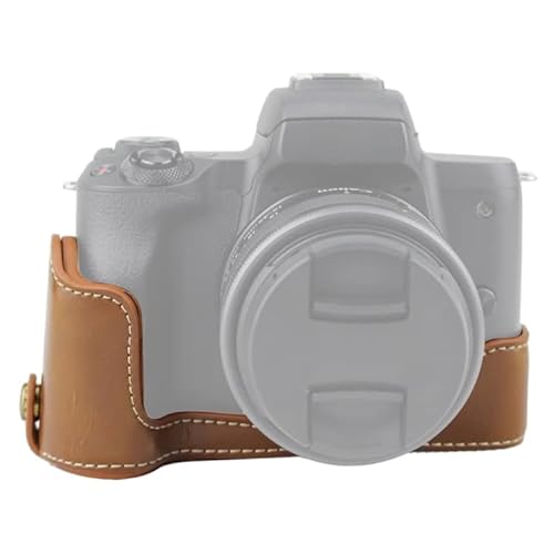 Kamera-Halbtasche 1/4 Zoll Gewinde PU Leder Kamera Half Case Base für Canon EOS M50 / M50 Mark II Kamera Zubehör Tasche von Liaoxig