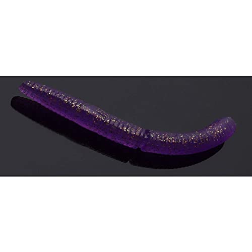 Libra Lures Fatty D´Worm 6,5cm - Purple Glitter - 10Stück | Creaturebait von Libra Lures