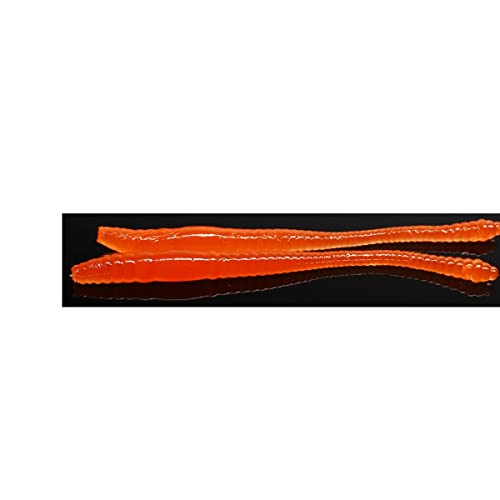 Libra Lures Dying Worm 7cm - hot orange - 15Stück | Creaturebait von Libra Lures