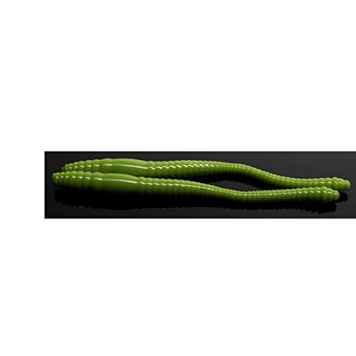 Libra Lures Dying Worm 7cm - Olive - 15Stück | Creaturebait von Libra Lures