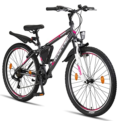 Licorne Bike Guide Premium Mountainbike in 20 24 26 Zoll Fahrrad für Mädchen Jungen Herren und Damen - 21 Gang Schaltung (bei 20 Zoll 18 Gänge) von Licorne Bike
