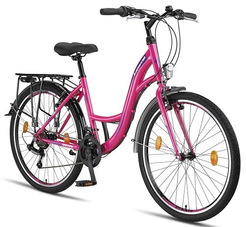 L-V-ATB Citybike Licorne Bike Premium TrekkingBike in 28 Zoll 21 Gang-Schaltung Fahrrad für Herren Mädchen und Damen Jungen Männerfahrrad