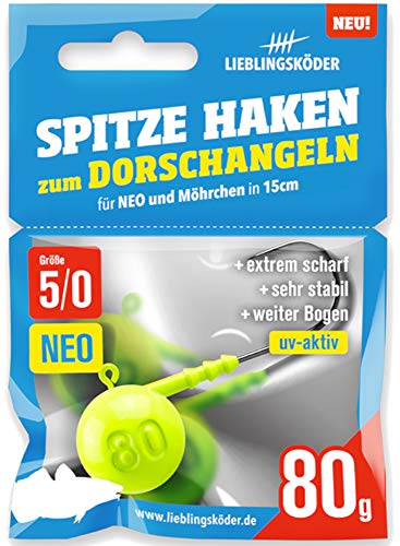 Lieblingsköder Spitze Haken 5/0 NEO - Jigkopf, Gewicht:80g NEO von Lieblingsköder