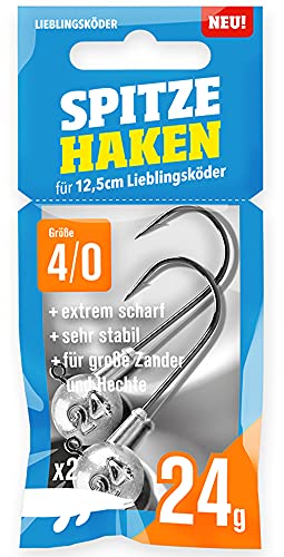 Lieblingsköder Spitze Haken Jigköpfe Jigkopf Jighaken Jig Größe #4/0-24 g von Lieblingsköder