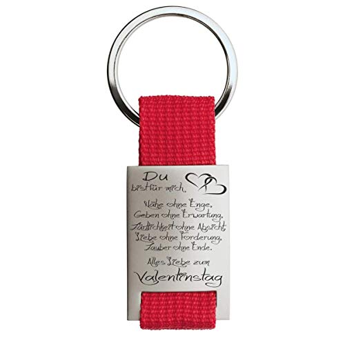 Lieblingsmensch Schlüsselanhänger Modell: Du bist für mich/Valentinstag - Rot von Lieblingsmensch