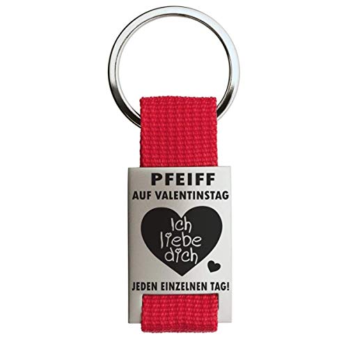 Lieblingsmensch Schlüsselanhänger Modell: Pfeiff auf Valentinstag - Rot von Lieblingsmensch