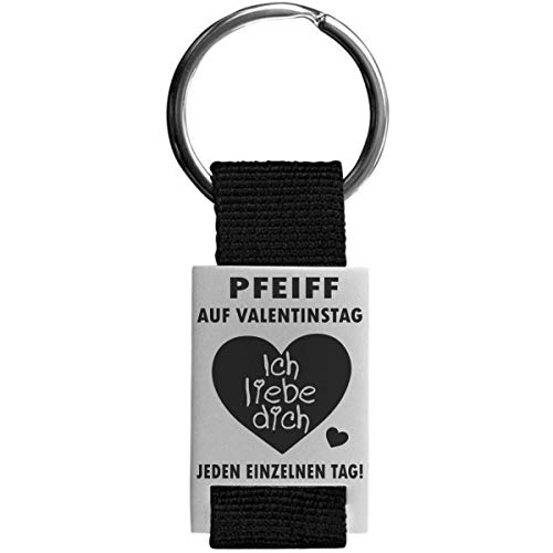Lieblingsmensch Schlüsselanhänger Modell: Pfeiff auf Valentinstag - Schwarz von Lieblingsmensch