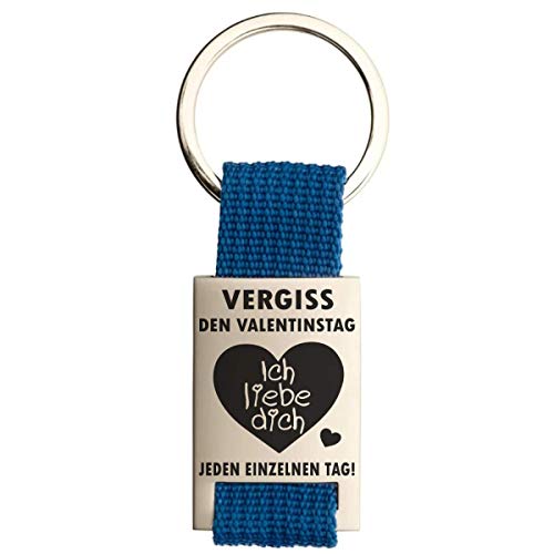 Lieblingsmensch Schlüsselanhänger Modell: Vergiss den Valentinstag - Blau von Lieblingsmensch