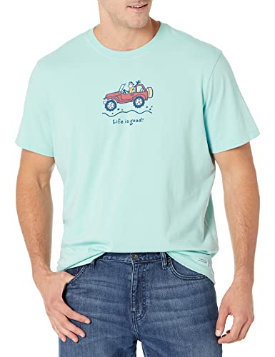 Life Is Good Herren Standard Vintage Crusher Graphic T-Shirt Offroad Jake, Beach Blue, XX-Large von Life Is Good