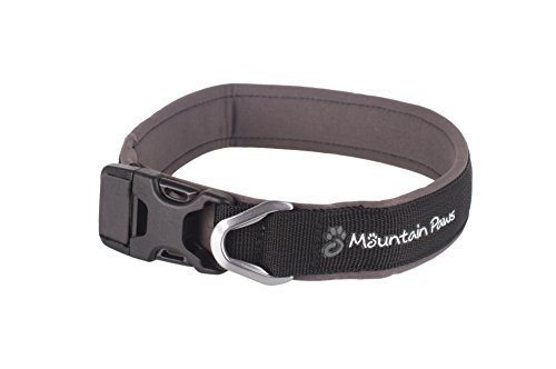Mountain Paws Lifemarque Unisex – Erwachsene Dog Collar-80540 Hundeleine, Schwarz, X-Large von Mountain Paws