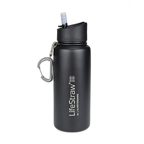 LifeStraw Go 2-Stage Filter Bottle, Unisex, Erwachsene, Schwarz, 700 ml von LifeStraw