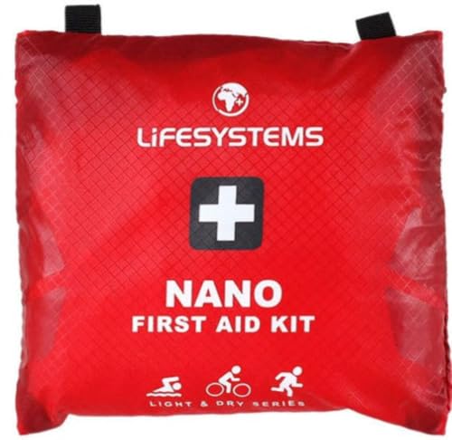 Lifesystems „Light & Dry Nano“ Erste-Hilfe-Set, CE-konformer Inhalt, Speziell entwickelt für Abenteuer, Triathlon, Sport, Red von Lifesystems