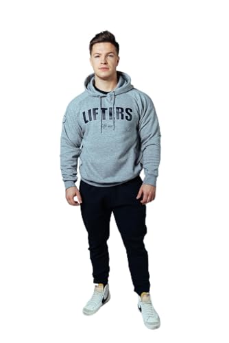 Lifters Wear Unisex-Hoodie Grey Melange 3XL von Lifters Wear