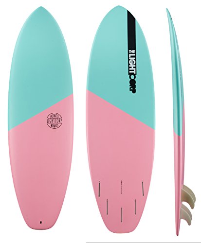 Light Board Corp Hybrid Pink/Mint-Epoxy-Future Surfboard, 5'10" von Light