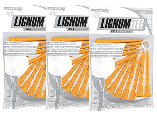 Lignum Tee Golftee 3 Packungen, Spinning Orange, 72 mm, 72SO3ER von LIGNUM