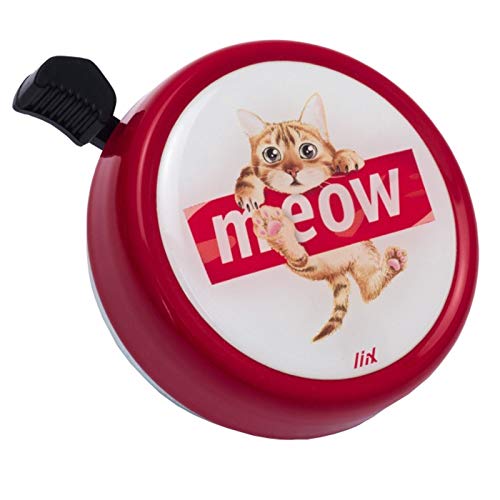 Liix Big Colour Bell rot mit süßem Katzenmotiv für Kinder und Erwachsene von Liix