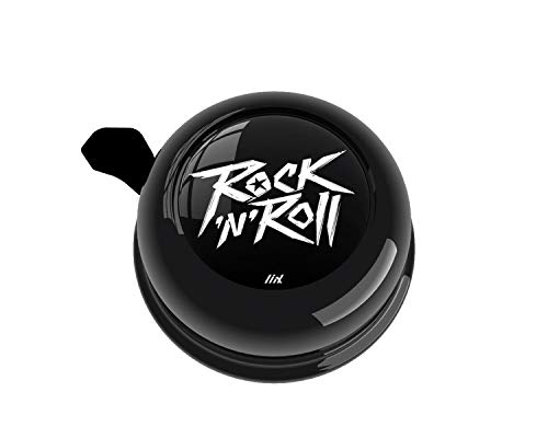 Liix Colour Bell Klingel mit Spruch Rock'n'Roll schawrz Band Rock Design Rocker Klingel von Liix