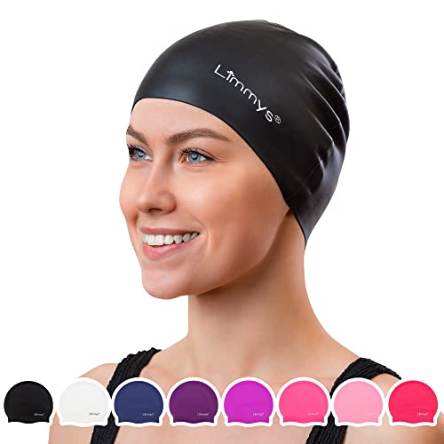 Limmys Badekappe Damen - 100% Silikon Badekappe - Hochwertige Qualität - Dehnbare und Bequeme Badehaube Damen- Erhältlich in Verschiedenen Attraktiven Farben von Limmys