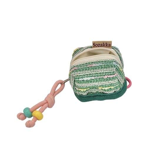 Elegante Kosmetiktasche in Muschelform, bestickt, Baumwolle, Make-up-Organizer mit Reißverschluss, für Reisen und den täglichen Gebrauch, Polyester-Make-up-Tasche, grün, Einheitsgröße, Mass Beauty von Limtula