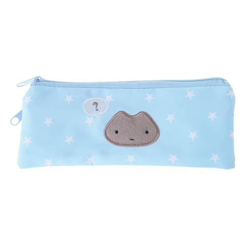 Federmäppchen mit Sternendruck, 2 Fächer, leicht, Stiftebeutel, große Kapazität, Federmäppchen, Reise-Make-up-Tasche für Mädchen und Frauen, große Kapazität, Schultasche, blau, Mass Beauty von Limtula