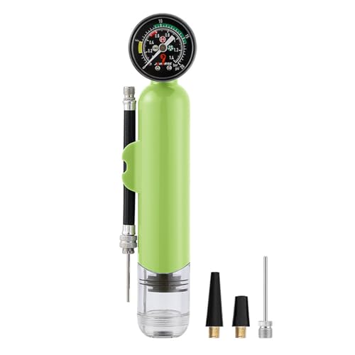 Handpumpen mit Manometer, 20 PSI Luftpumpen, tragbare Aufblaspumpen für Ballon, Volleyball, Basketball von Limtula