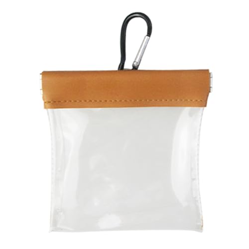 Leichte Aufbewahrungstasche für Golf-Tees, tragbar, für den Außenbereich, transparent, für Golfbälle und Tees, mit Clip von Limtula