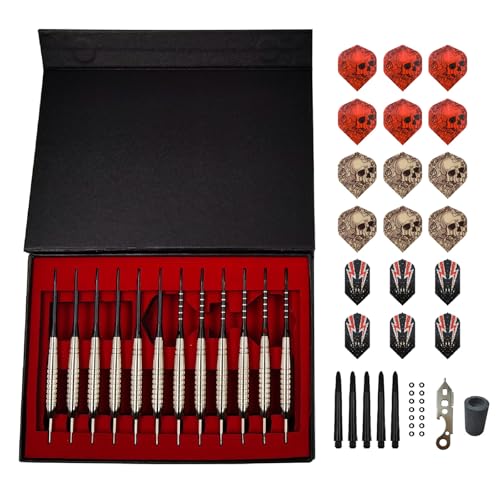 Limtula 12-teiliges professionelles Dart-Set mit Stahlspitze, Metall-Stahl-Dart-Nadel-Set mit Aluminium-Schäften für Indoor-Dartboard-Spiele Limtula 12-teiliges professionelles Dart-Set mit Stahlspitze, Metall-Stahl-Dart-Nadel-Set mit Aluminium-Schäften für Indoor-Dartboard-Spiele von Limtula