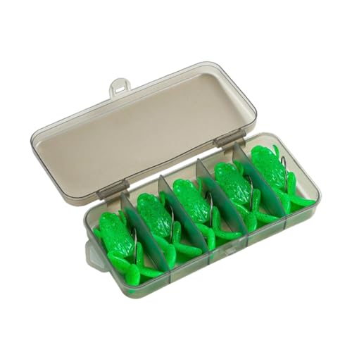 Limtula 5pcs Topwater Frösche Ködertitel Forellen Swimbait 3 7 cm/4 7 cm Künstliches Fischen Mit Haken Kurbelköder Weiche Köder Schwimmköder von Limtula