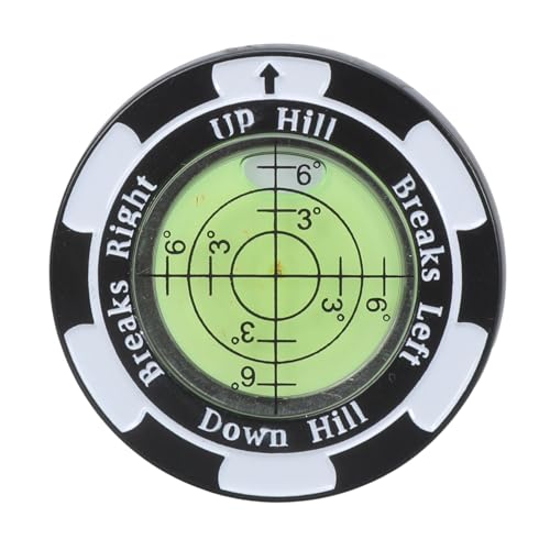 Limtula Golfball-Markierungs-Wasserwaage, Messwerkzeug, Golf-Putting-Hilfsmittel, runde Wasserwaagen, hohe Präzision, Lesegerät, einfach zu bedienen, grüner Lesegerät von Limtula
