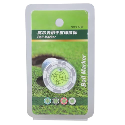 Limtula Golfball-Markierungs-Wasserwaage, Messwerkzeug, Golf-Putting-Hilfsmittel, runde Wasserwaagen, hohe Präzision, Lesegerät, einfach zu bedienen, grüner Lesegerät von Limtula