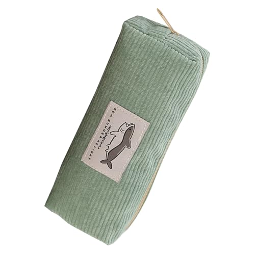 Limtula Schönes Tier-Federmäppchen mit Stickerei, Make-up-Tasche, ästhetisches Stifteetui, Schulbedarf, Stifteetui, Stickerei-Federmäppchen, ästhetisches Stifteetui, grün von Limtula