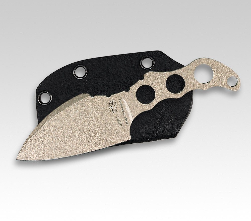 Linder Universalmesser Eickhorn Urban Leaf Neckknife in US-TAN, (1 St), Hochleistungsstahl, Scheide inklusive von Linder