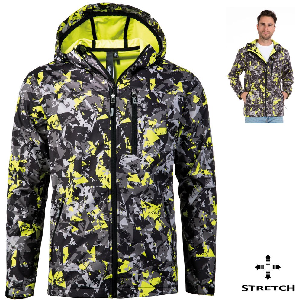 LPO - Linea Primerro - 3 Lagen Stretch Kapuzen Softshell Jacke Kale von Linea Primero