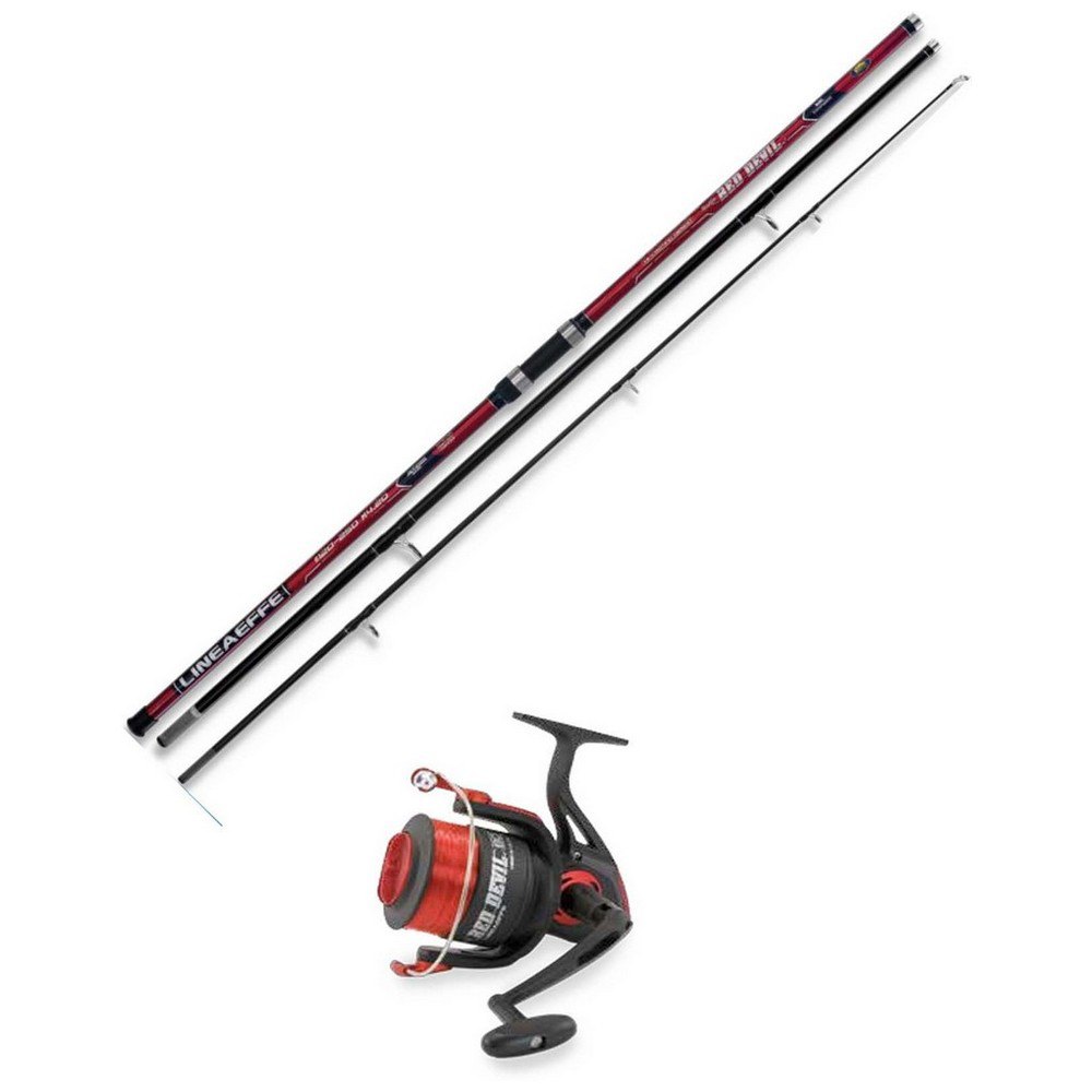 Lineaeffe Extreme Fishing Gear Red Devil Surfcasting Combo Silber 4.20 m / 120-250 g von Lineaeffe