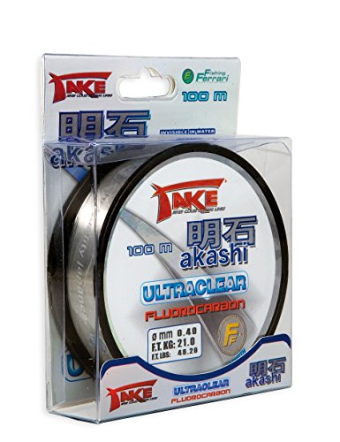 Lineaeffe Angelschunr Take Akashi Fluorocarbon Ultraclear 0.50 mm 50 m Fluorocarbon Meer Spinning Surfcasting Forelle Bolo See von Lineaeffe