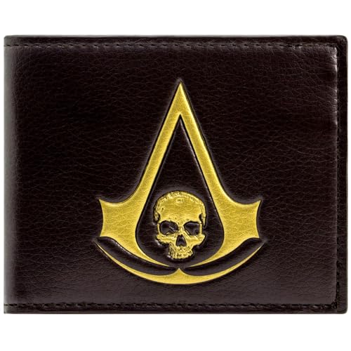 Lineage Assassin's Creed Black Flag Jackdaw Klipperschiff Seekarte Geldbörse/Geldbeutel Bi-Fold Münzfach & Kartenhalter, Braun von Lineage
