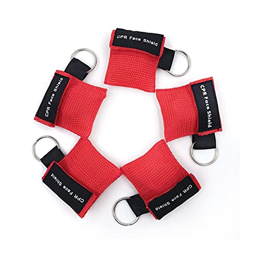 CPR Maske Schlüsselanhänger Ring Emergency Kit Rescue Face Shields mit Einweg-Ventil Atem Barriere für Erste Hilfe oder AED Training (5) von LinkHealth